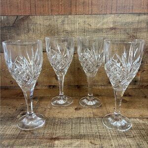 GODINGER Crystal DUBLIN 7.75” Water Wine Glasses SHANNON Collection- set of 4